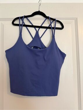 Indigo Strappy Crop Tank Top FABLETICS